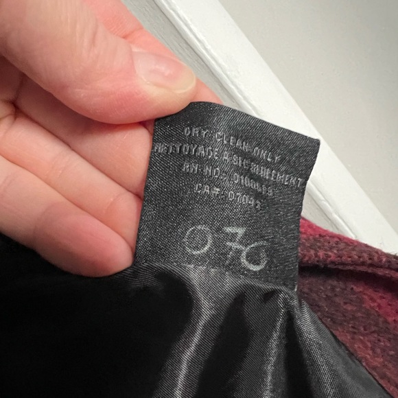 Steve Madden red and black Small plaid coat - Picture 7 of 7